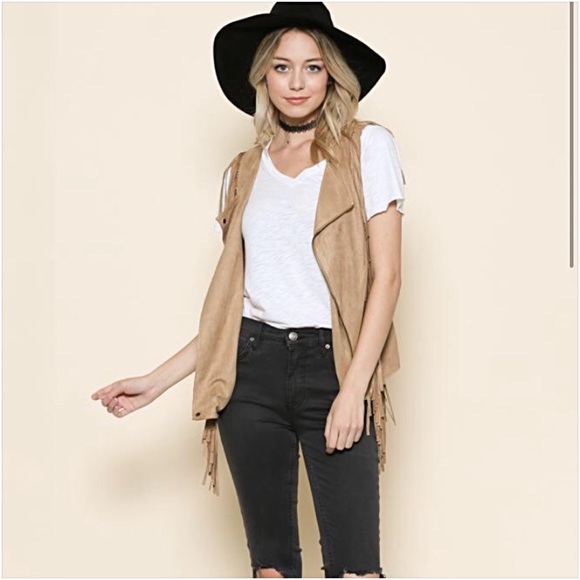 Festival Fringe Boho Suede Vest SML - Picture 6 of 7